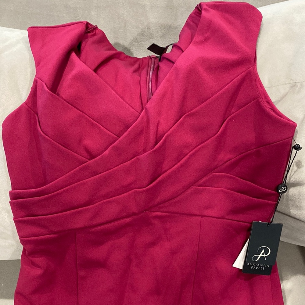 A lovely magenta long dress for like a bridesmaid or simply to wear to a wedding